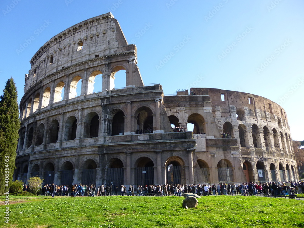 colosseum, rome, queue for Colosseum of Rome