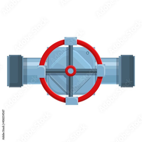 Control valve pipe icon. Cartoon of control valve pipe vector icon for web design isolated on white background
