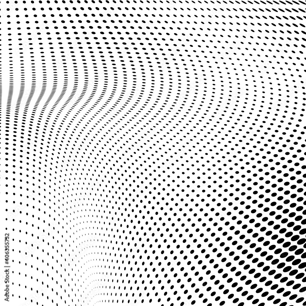 Abstract halftone wave dotted background