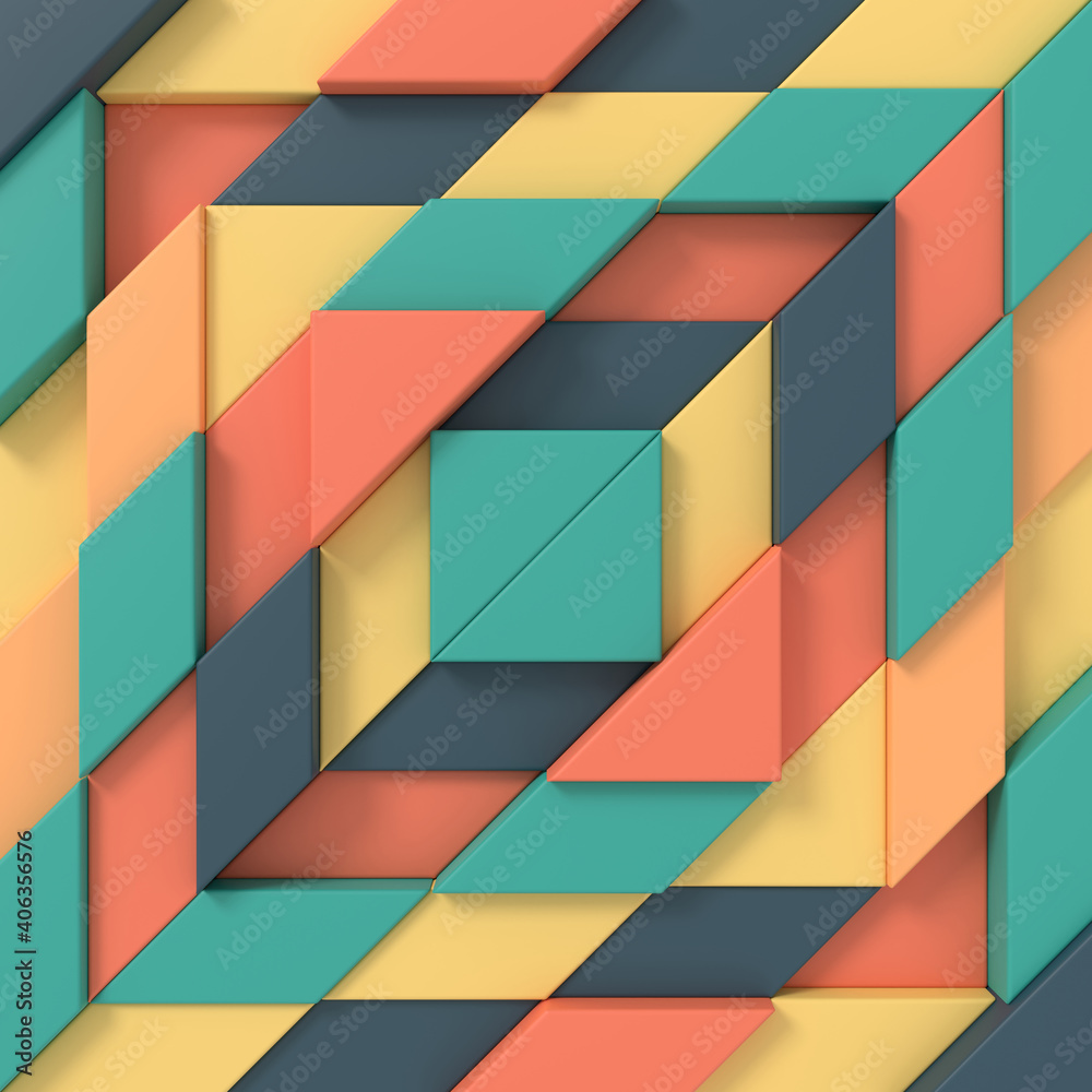 Fototapeta premium Abstract background of rectangle shape. 3D rendering.