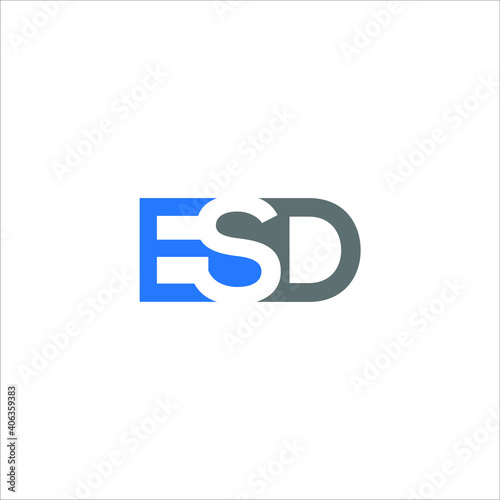ESD logo ESD icon ESD vector ESD monogram ESD letter ESD minimalist ESD triangle ESD flat Unique modern flat abstract logo design  