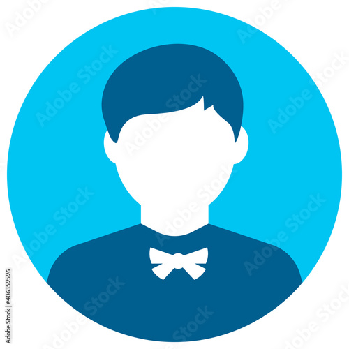 Circular avatar vector illustration (Male)