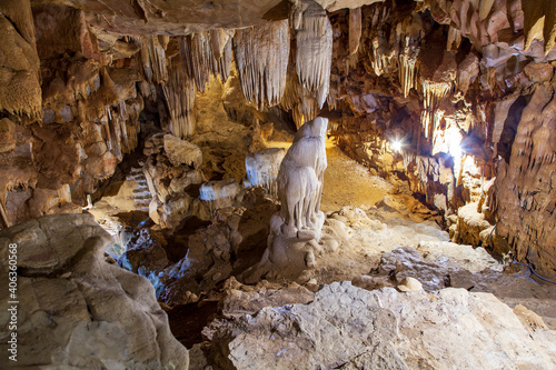 Paradise Cave (Thien Duong Cave), Vietnam. Stolctites and stologmites in a paradise cave at Phong Nha-Ke Bang National photo