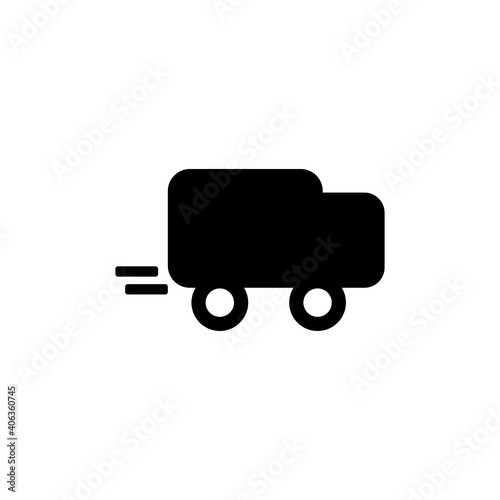 delivery method icon or symbol with a simple black style