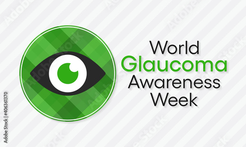 Vector illustration on the theme of Glaucoma awareness week observed each year in March, Glaucoma is a common eye condition where the optic nerve, which connects the eye to the brain, becomes damaged.
