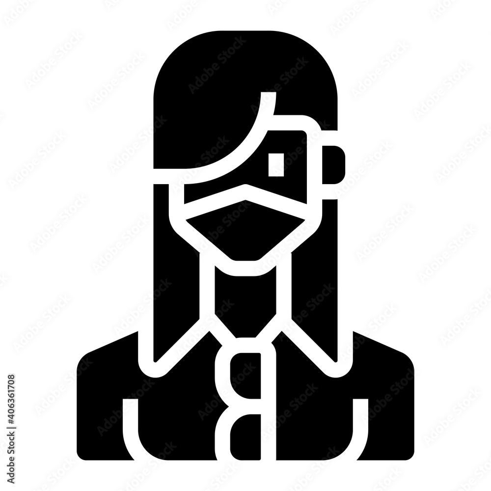 Actress icon for web element , webpage, application, card, printing, social media, posts etc.