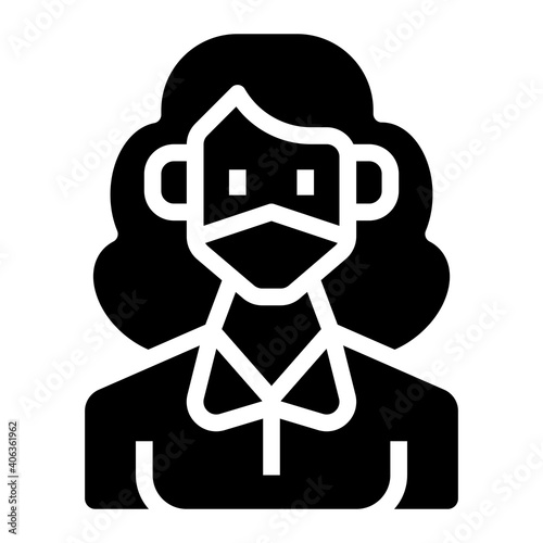 Teen Actress icon for web element , webpage, application, card, printing, social media, posts etc.