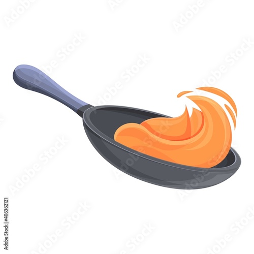 China wok pan icon. Cartoon of china wok pan vector icon for web design isolated on white background