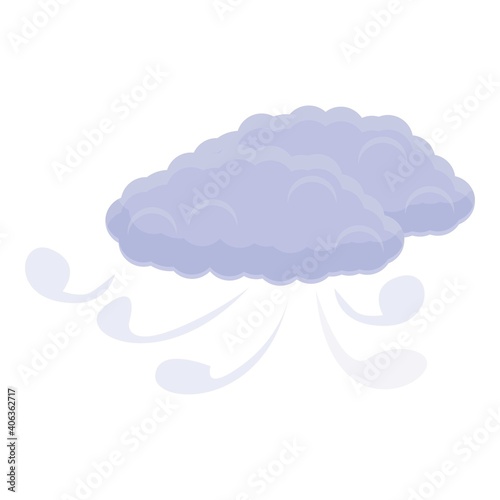 Windy clouds icon. Cartoon of windy clouds vector icon for web design isolated on white background