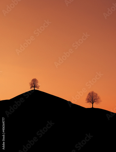 three hills silhouette