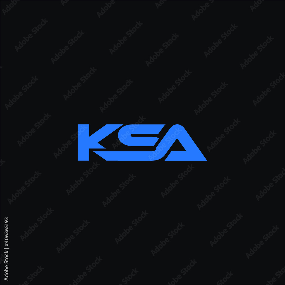 KSA logo KSA icon KSA vector KSA monogram KSA letter KSA minimalist KSA triangle KSA flat Unique modern flat abstract logo design  