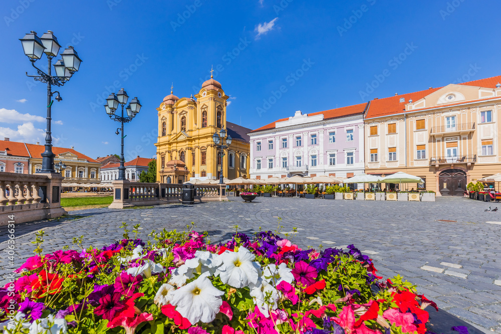 Timisoara, Romania. The Dome in Union Square, Banat historical region.