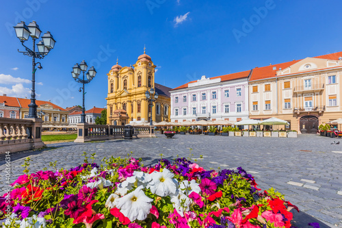 Obraz na płótnie Timisoara, Romania. The Dome in Union Square, Banat historical region. w salonie