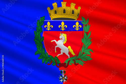 Flag of Saint-Lo in Normandy is a Region of France photo