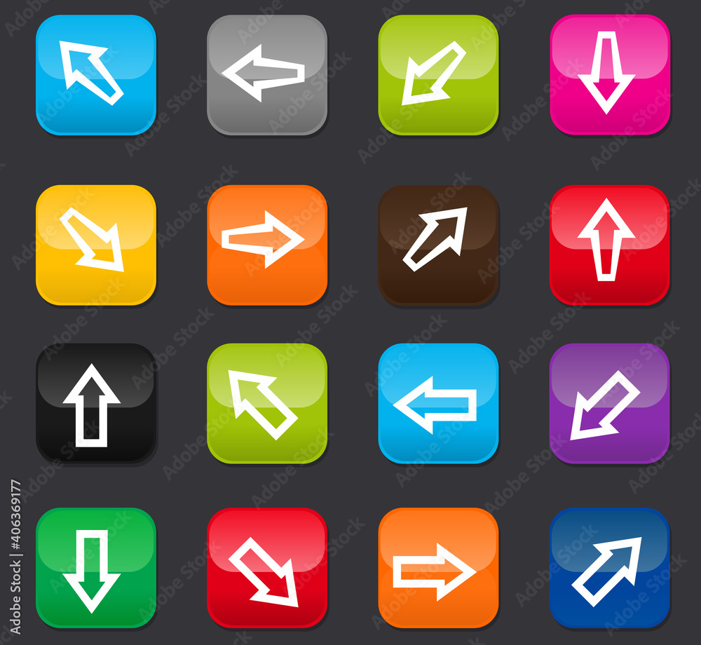Arrows icons set Arrows icons set