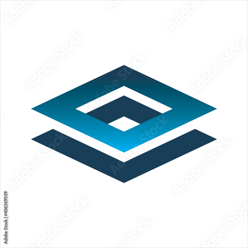 square diamond data logo design
