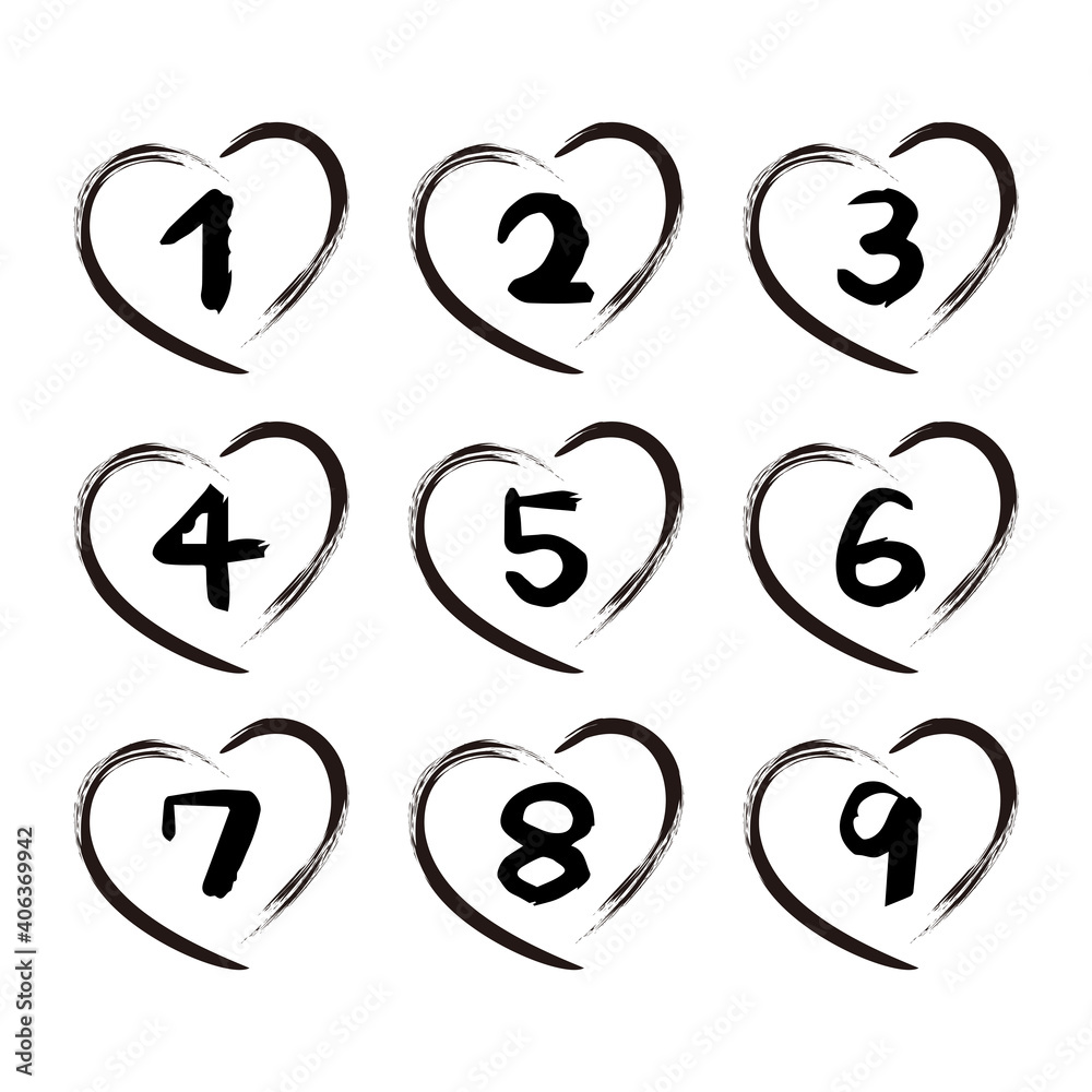 数字 イラストセット 黒のイラスト素材 [75286514] – ROBTX