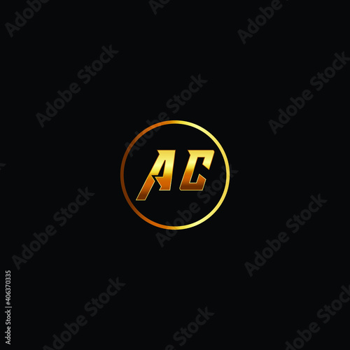 AC logo AC icon AC vector AC monogram AC letter AC minimalist AC triangle AC flat Unique modern flat abstract logo design 