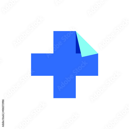 Medical Cross Document Paper Logo Design Concept