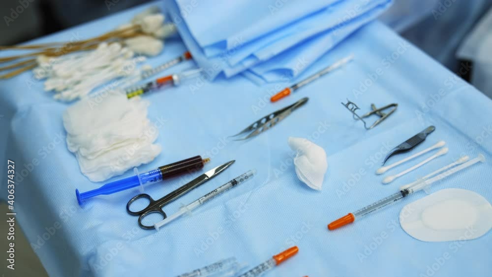 Medical tools in ophthalmology. Surgical instruments for vision