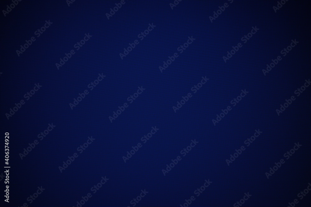 Navy Blue LED Monitor Texture Background with Spotlight at the Center, Suitable for Technology and Business Concept.
