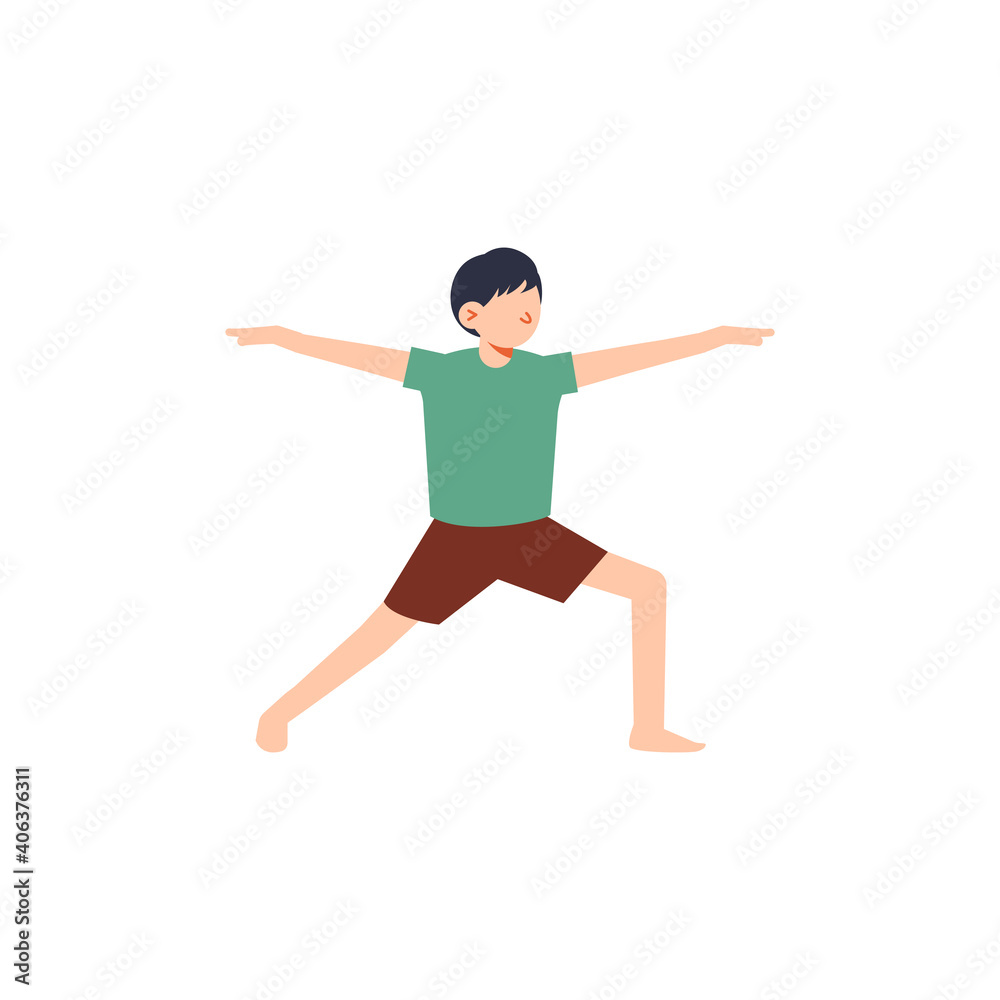 Boy Doing Yoga