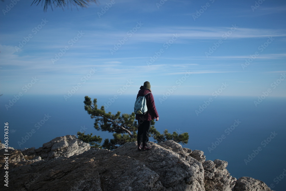 Fototapeta premium hiker in the mountains