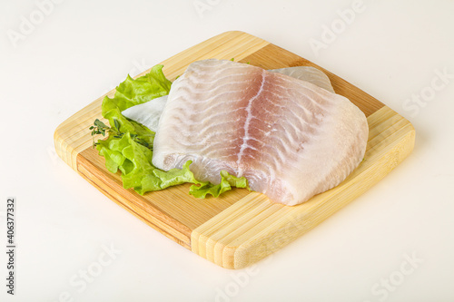 Raw pangasius fillet for cooking