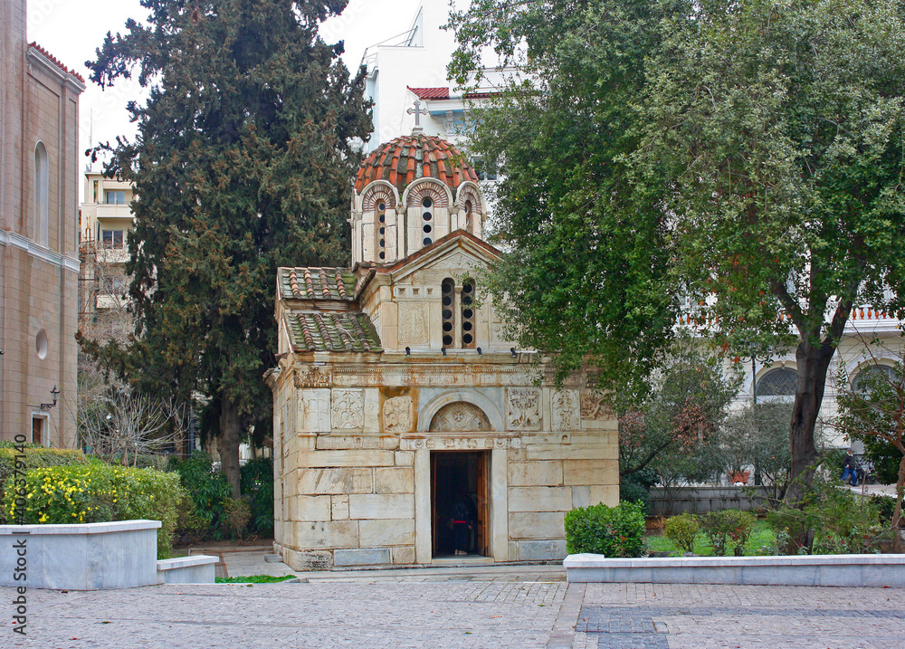 Church of Panagia Gorgo Epicos (Malaya Metropolia) in Athens, Greece