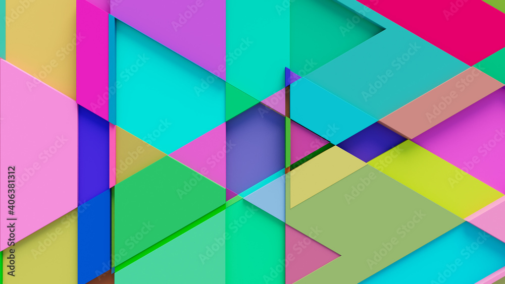 Multicolored tech background, with a geometric 3D structure. Clean, vibrant design with simple, bright, modern forms. 3D render Multicolored tech background, with a geometric 3D structure. Clean, vibrant design with simple, bright, modern forms. 3D render