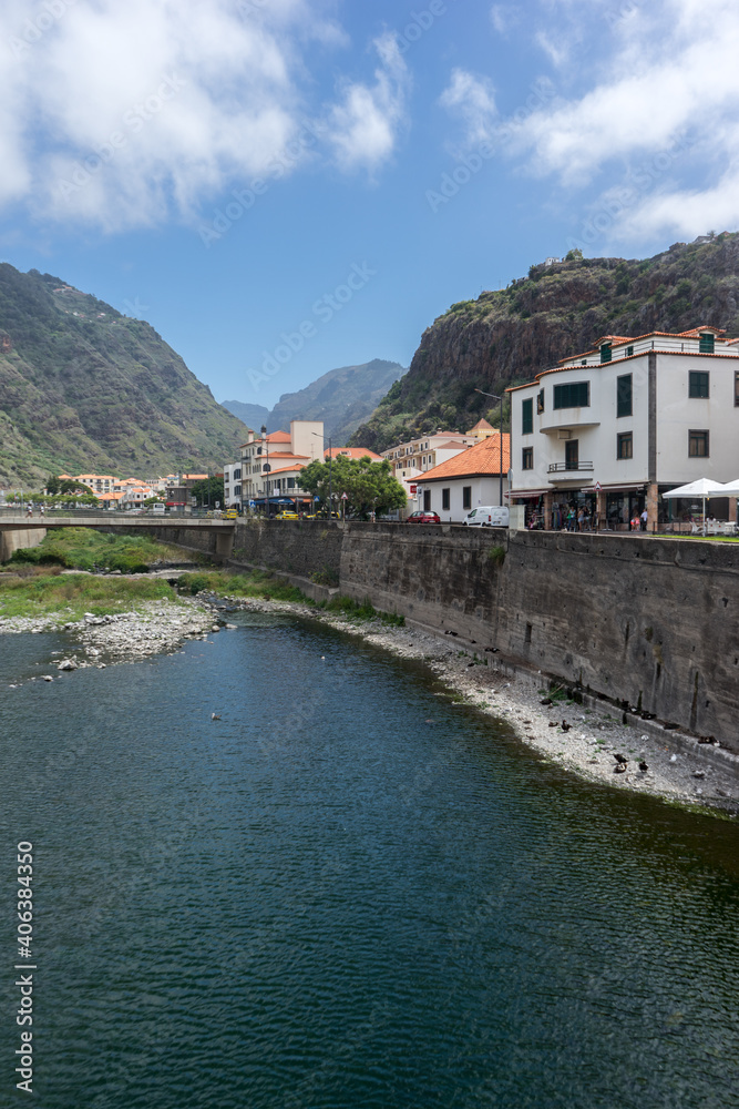 River through Ribeira Brava on Madeira Island
