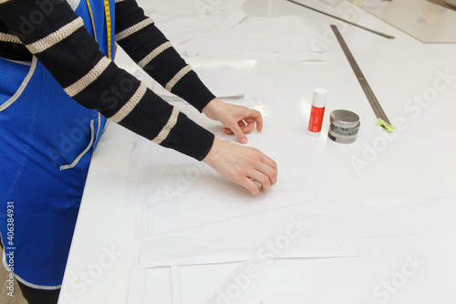 Image of designer hands working in workshop