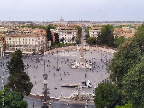 Piaza del Popolo Rome is one famous melting pot in Rome. The view taken from vatican chapel