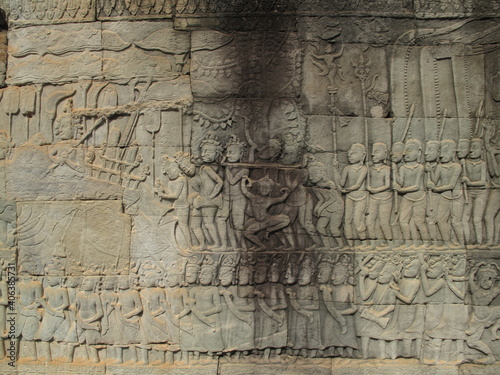bas relief at the bayon temple