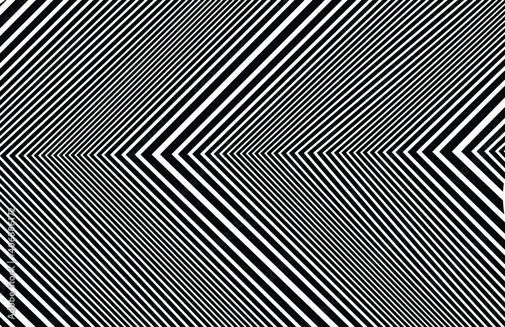  Wave design black and white. Digital image with a psychedelic stripes. Argent base for website, print, basis for banners, wallpapers, business cards, brochure, banner 