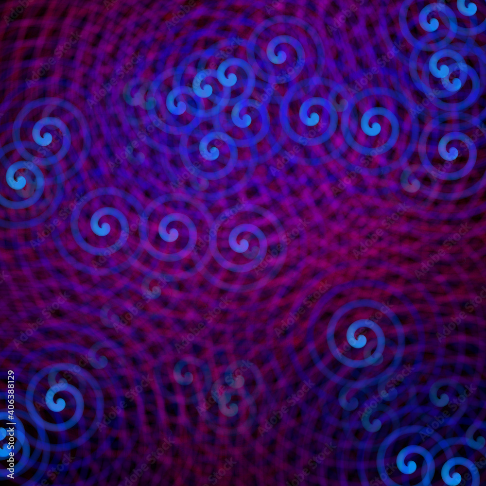 Psychedelic purple spirals