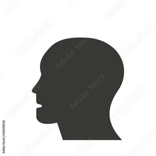 image of a man's head on a white background vector