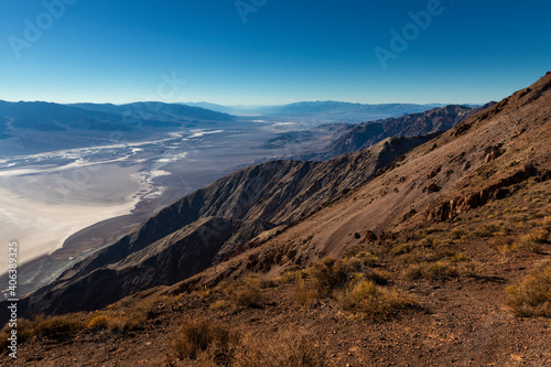View of the Death Valley from Dante’s Viewpoint, in the State of California, USA.