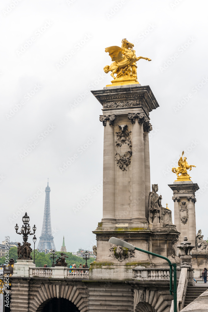 Fototapeta premium Pont Alexandre III Bridge in Paris.