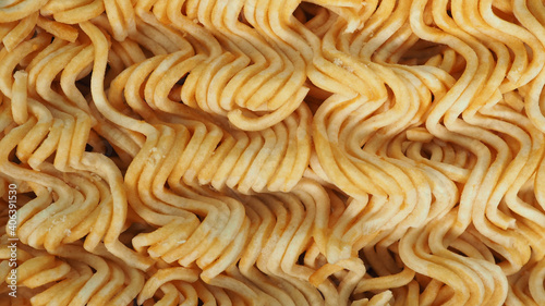 Close up of Raw or dried Instant noodle for texture and background.no people