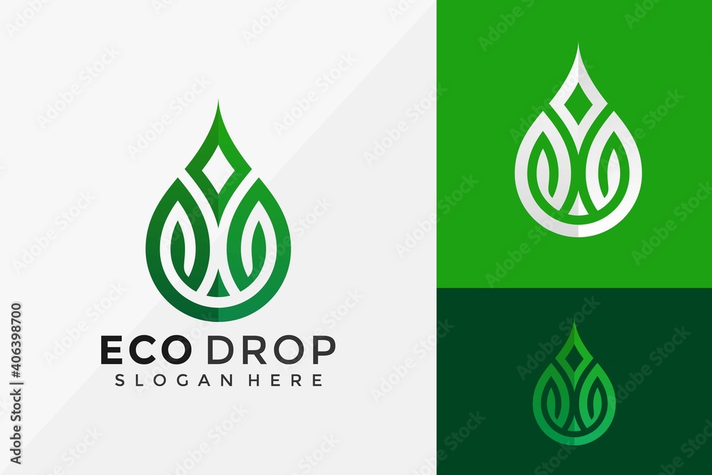 Eco Drop Sign Logo Design, Modern Logo Designs Vector Illustration Template Eco Drop Sign Logo Design, Modern Logo Designs Vector Illustration Template