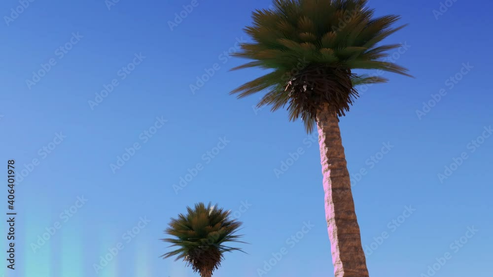 Scifi Tropical Synthwave Palm laneway street with a colourful flush Scifi Tropical Synthwave Palm laneway street with a colourful flush