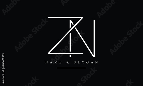 NZ, ZN, N, Z abstract letters logo monogram