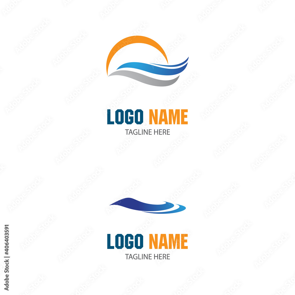 Waves Logo Template vector symbol Waves Logo Template vector symbol