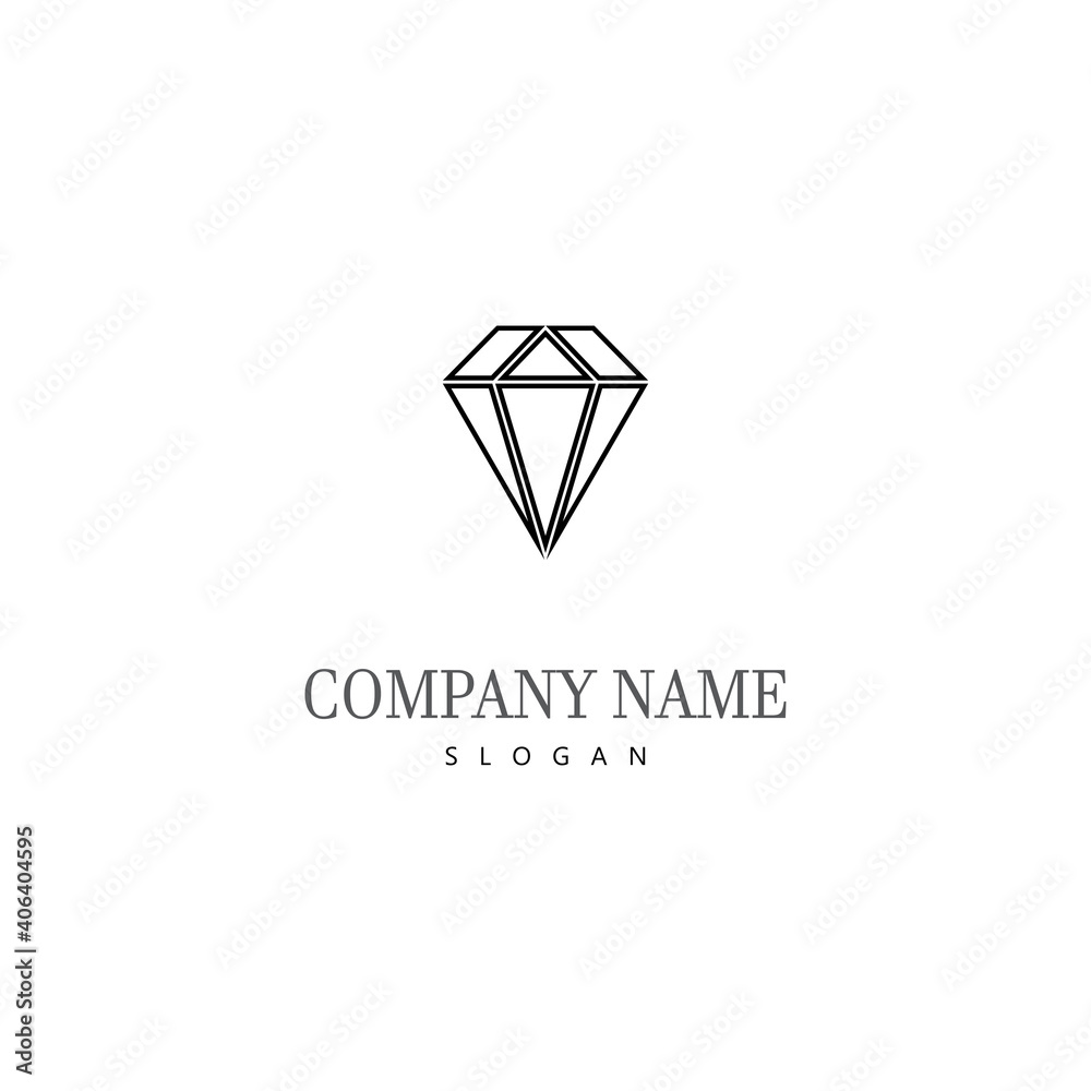 Naklejka premium Diamond Logo Template vector icon