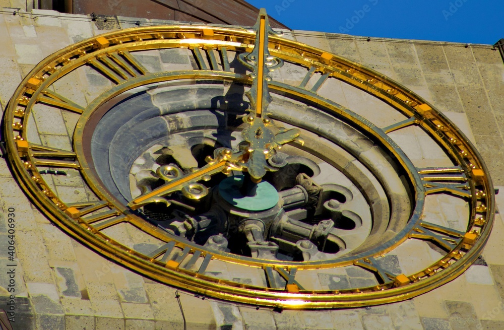 clock work of a bell tower