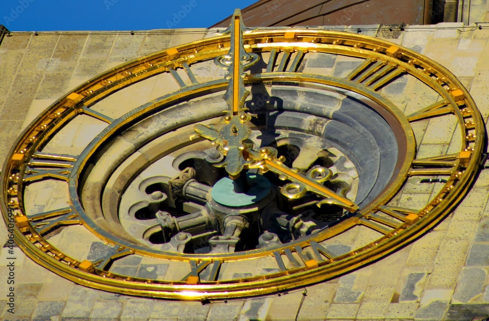 Obraz premium clock work of a bell tower
