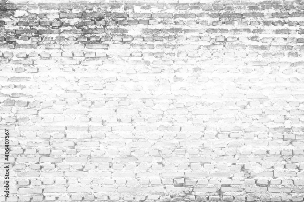 White Brick Wall Texture for Background.