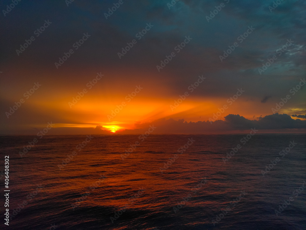 sunset over the ocean