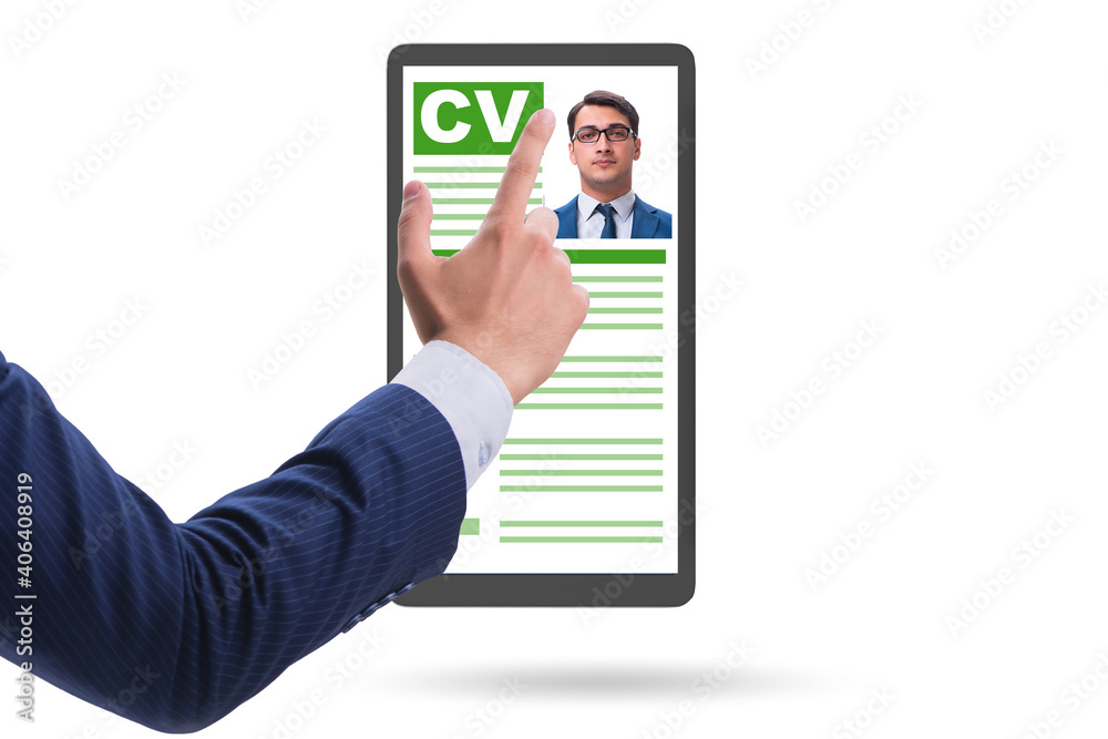 Recruitment and employment concept with cv Recruitment and employment concept with cv
